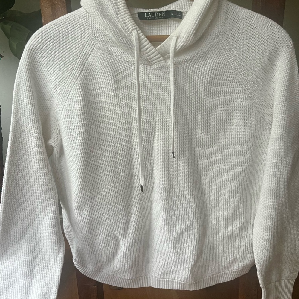 Lauren Ralph Lauren Women’s Hooded Sweater • Cozy Knit Small. Spring/beach days!